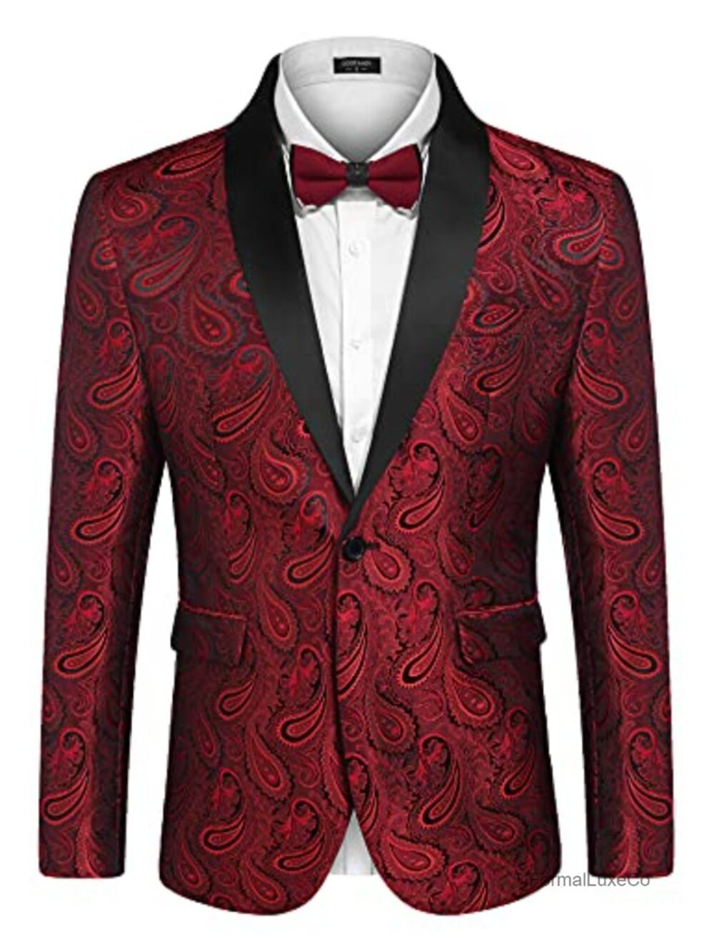 Floral Tuxedo Jacket Men Shawl Lapel Prom Wedding Suit Blazer